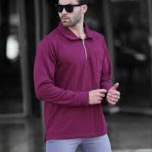 NWT Bugatchi Men's Cotton Half Zip Sweater